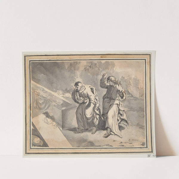 St. Peter and St. John Finding Christ’s Tomb Empty by Godfried Maes