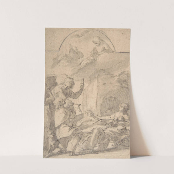 St. Roch Interceding before the Holy Trinity for Plague Victims by Laurent de la Hyre