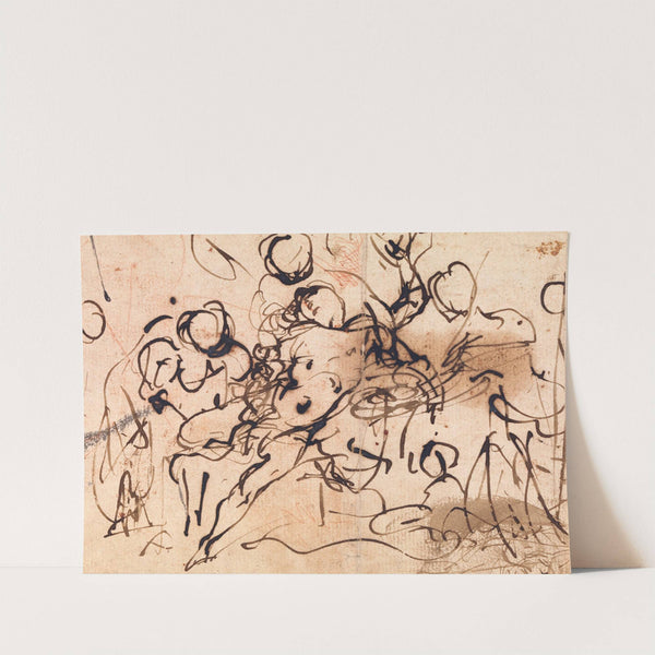 St. Sebastian plejes af kvinderne eller Adonis' død by Domenico Piola