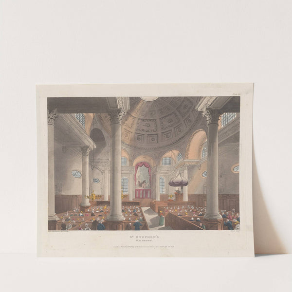 St. Stephen’s Walbrook. (1809) by Thomas Rowlandson