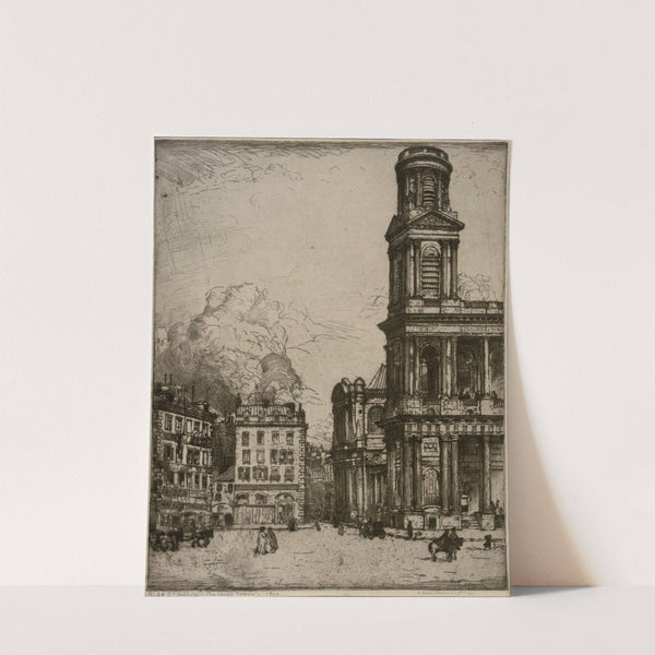 St. Sulpice Paris, La Grande Tour (1900) by Donald Shaw MacLaughlan