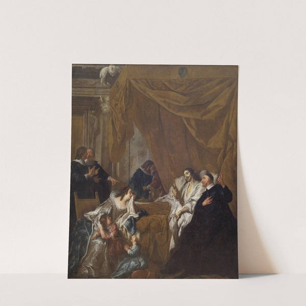 St Vincent De Paul At The Deathbed Of Louis XIII by Jean-François de Troy
