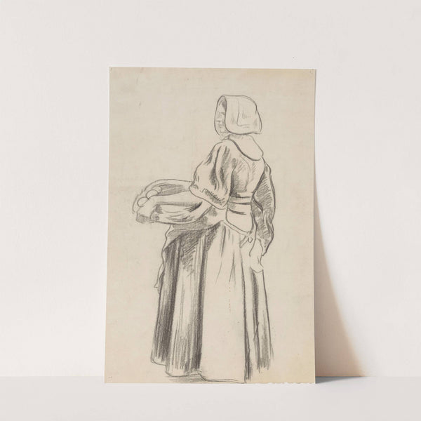 Staand Huizer meisje met fruitmand (1878 - 1938) by Richard Nicolaüs Roland Holst