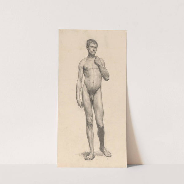 Staand mannelijk naakt, van voren gezien by Jan Veth