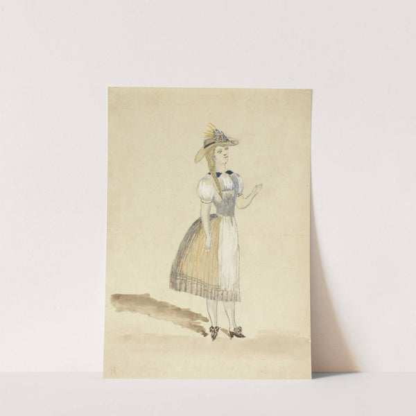 Staand meisje in klederdracht by Pieter van Loon