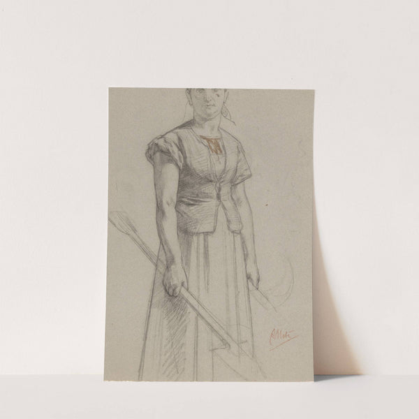 Staande boerin by August Allebé