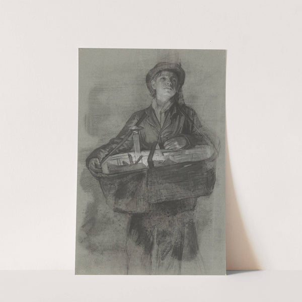 Staande jongen met mand by Jan Veth