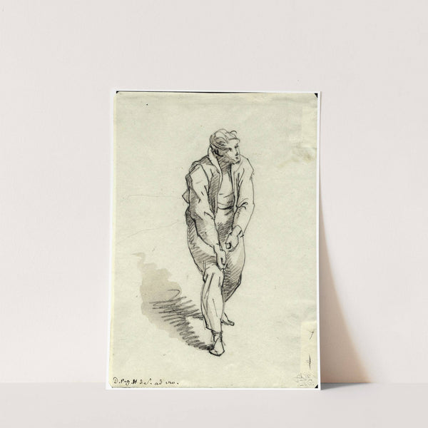 Staande man, in de weer by David Humbert de Superville