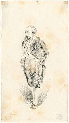 Staande man in Frans kostuum, Van Lennep