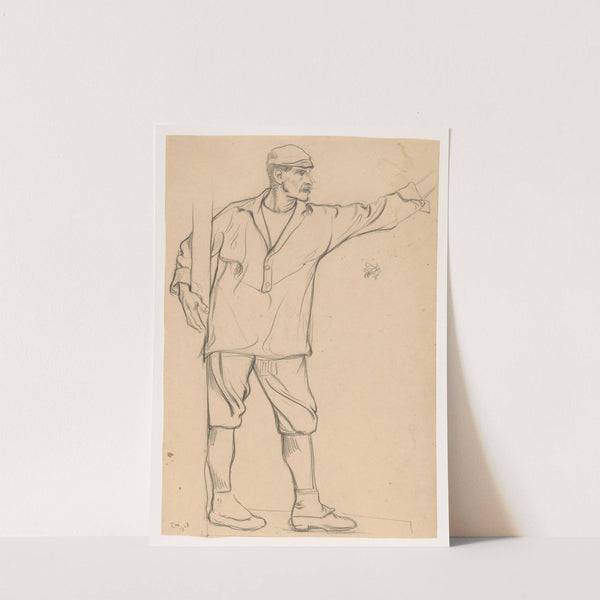 Staande man met uitgestrekte arm by Richard Nicolaüs Roland Holst