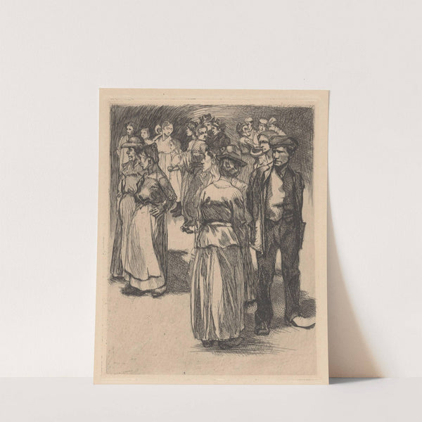 Staande mannen en vrouwen by Johannes Josephus Aarts