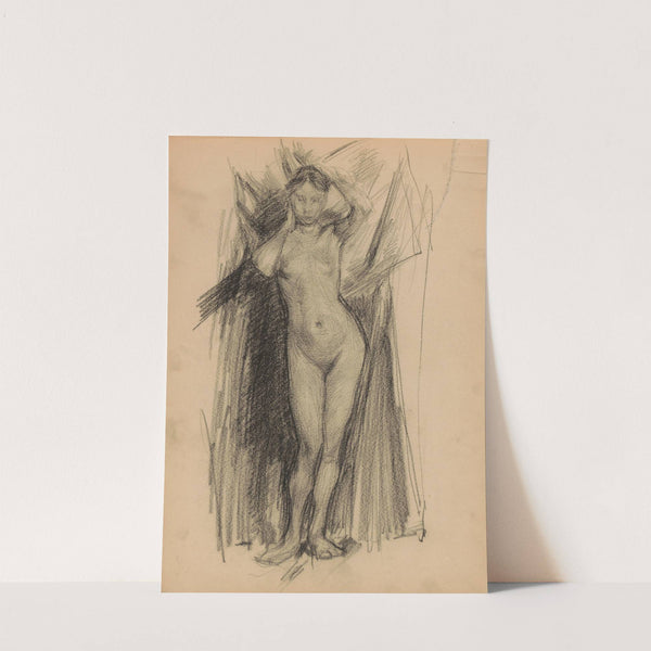 Staande naakte vrouw (1887) by Marius Bauer