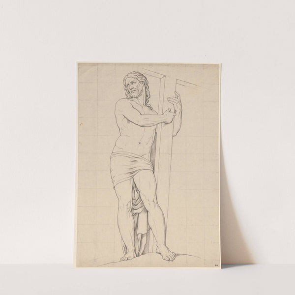 Staande, verrezen Christus met kruis by David Humbert de Superville