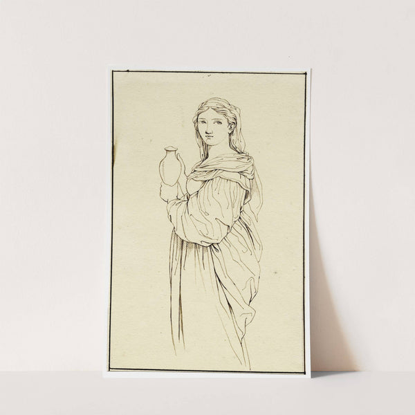 Staande vrouw met kannetje, van terzijde by David Humbert de Superville