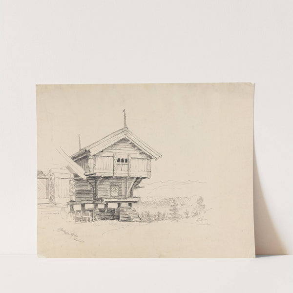 Stabbur, Bolkesjø (1844) by Adolph Tidemand