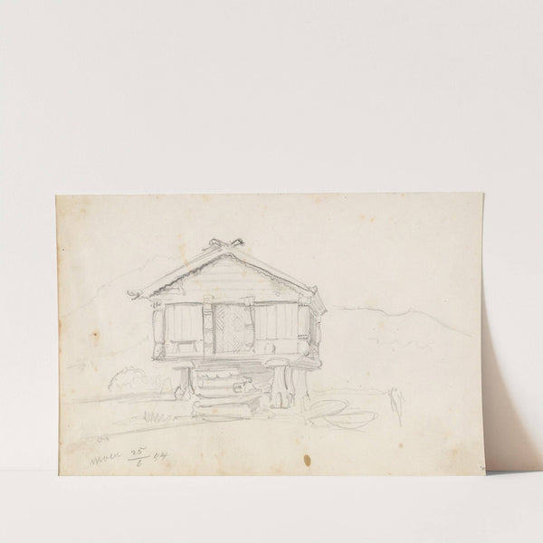 Stabbur, Moen (1844) by Adolph Tidemand