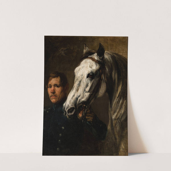Stable Boy Holding the Horse by the Bridle by Piotr Michałowski