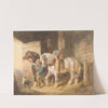 Stable Boy with Cart Horses by John Frederick Tayler