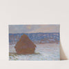 Stack of Wheat (Snow Effect, Overcast Day) (1890-91) by Claude Monet