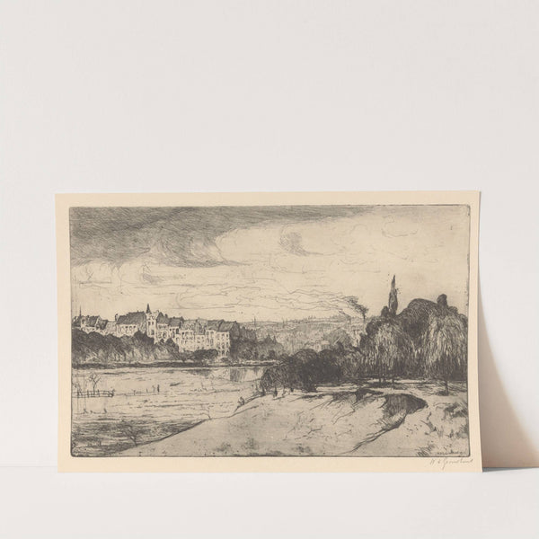 Stad aan een rivier (1888-1934) by Willem Adrianus Grondhout