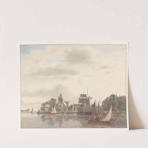 Stad aan het water by Hendrik Abraham Klinkhamer