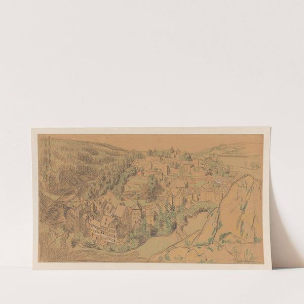 Stad in de Eifel (1876) by Ferdinand Hart Nibbrig