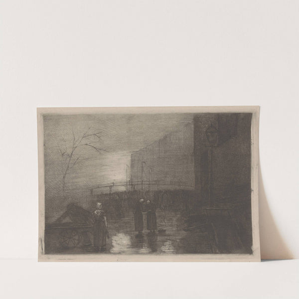 Stadsgezicht bij nevelachtig weer (1886) by Simon Moulijn