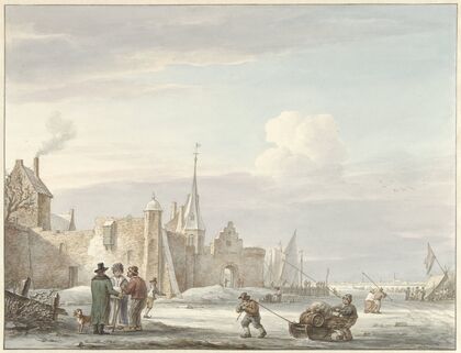 Stadsgezicht in de winter