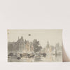 Stadsgezicht met kanaal (1828 - 1897) by Adrianus Eversen