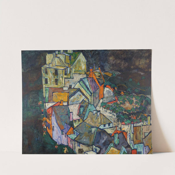 Stadtende bzw. Porträtskizzen Heinrich Benesch (1913) by Egon Schiele
