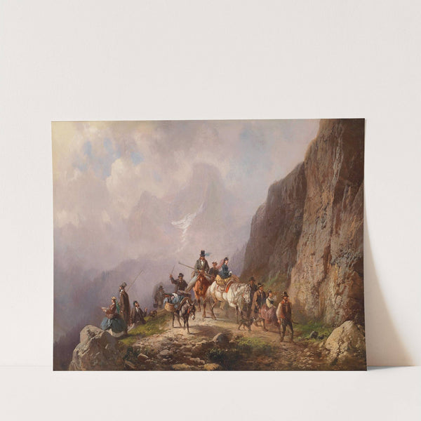 Stadtgesellschaft auf einer Bergtour by Adolf Schmidt