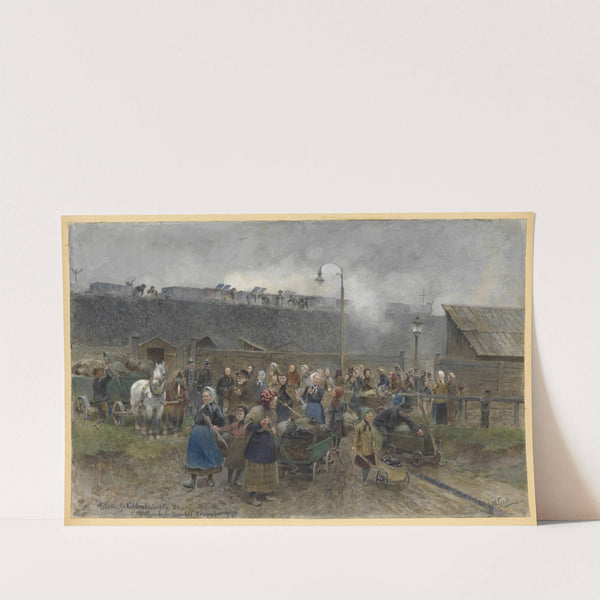 Städtische Kohlenabgabestelle V. Bz. ; Matzleinsdorfer Bahnhof, Kriegswinter 1916-17 (1917) by Moritz Ledeli