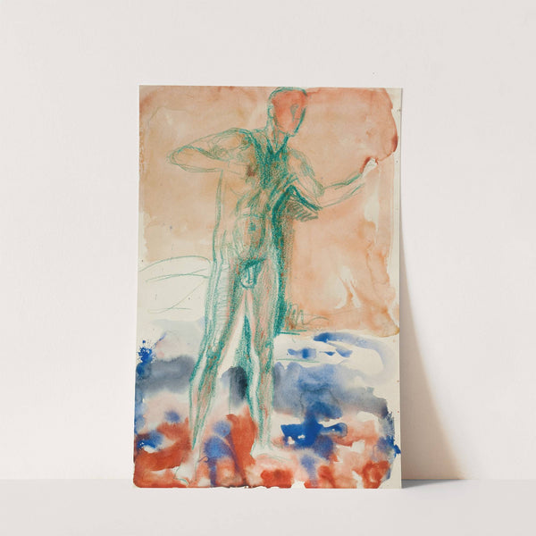 Stående akt (Ca. 1918) by Edvard Munch