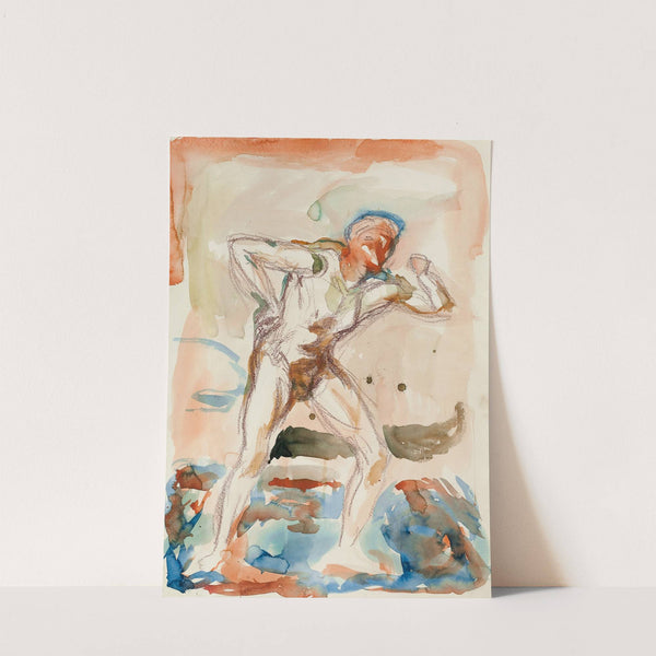 Stående akt (Ca. 1918) by Edvard Munch