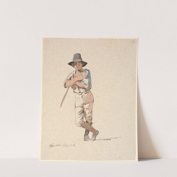 Stående hyrdedreng by Johan Thomas Lundbye