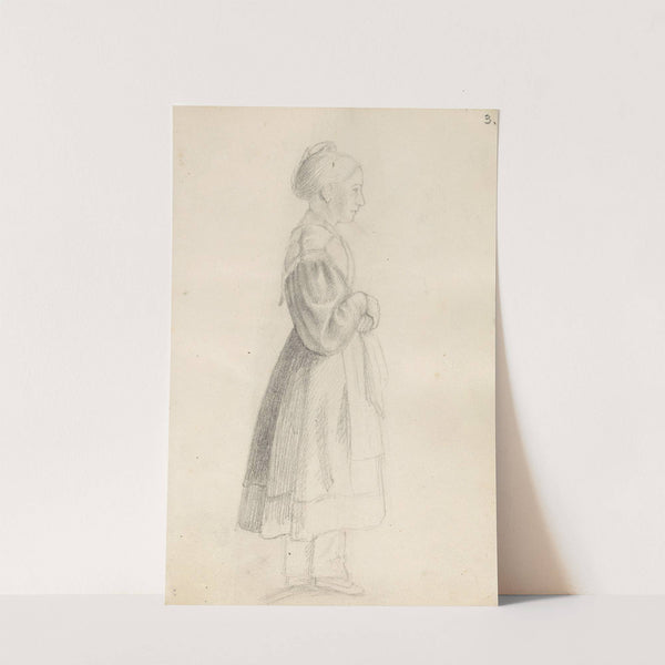 Stående kvinnefigur (1835) by Adolph Tidemand