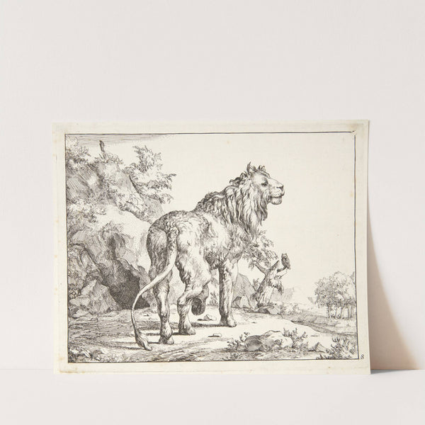 Stående løve, set bagfra by Marcus de Bye