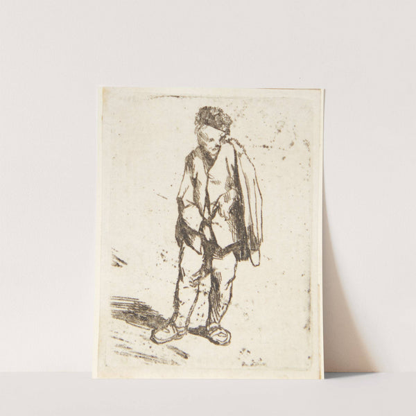 Stående mand med en kort kappe by Cornelis Pietersz. Bega