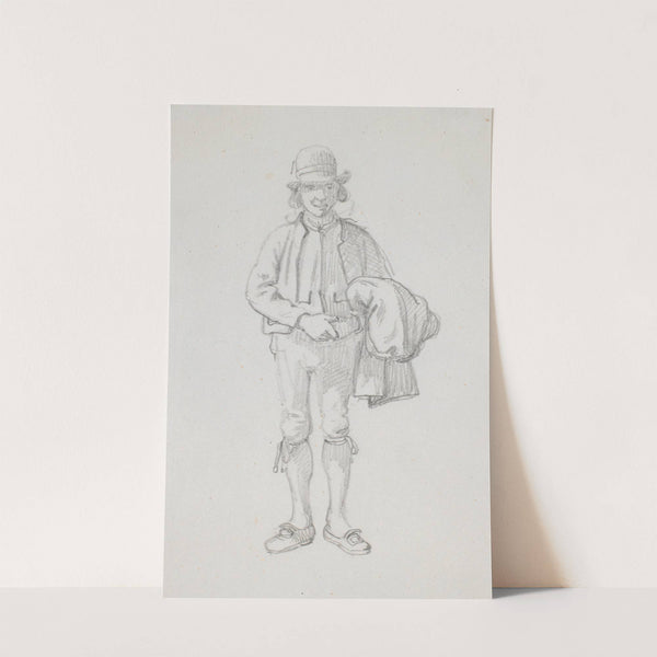 Stående svensk bondekarl by Wilhelm Marstrand