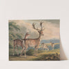 Stag, Doe and Fawns by Samuel Howitt