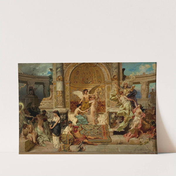 Stage curtain in the Kraków theatre, sketch by Henryk Siemiradzki