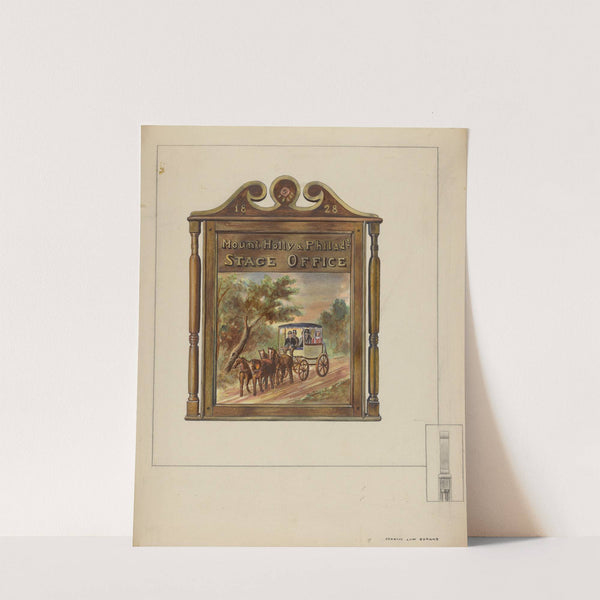 Stage Office Sign by Francis Law Durand