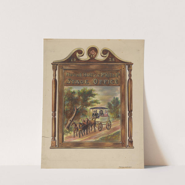 Stage Office Sign by Francis Law Durand