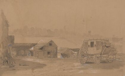 Stage yard, Blountsville. (1856)