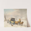 Stagecoach in Winter by Wilhelm von Kobell