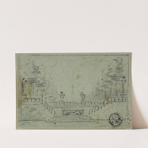 Staircase and Terrace in Formal Garden by Domenico Quaglio the Younger