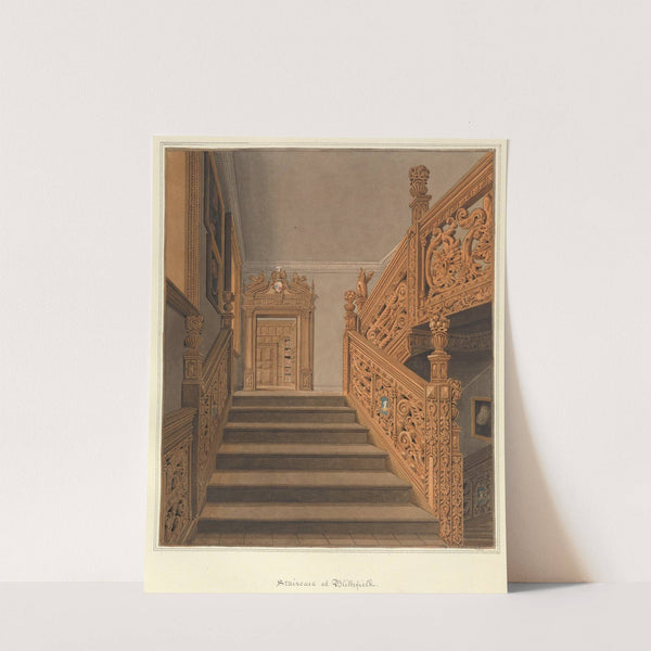 Staircase at Blithfield by John Buckler