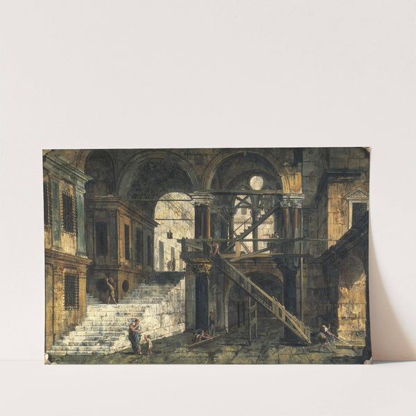 Stairwell in a Renaissance House by Michele Marieschi