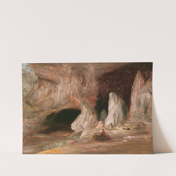 Stalagmite columns at the southern entrance of the Burrangalong Cavern by Conrad Martens