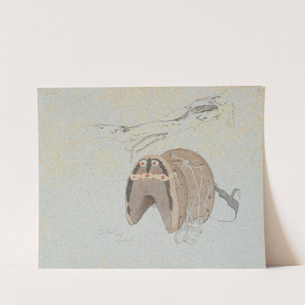 Stamme af et oliventræ og en paksaddel by Johan Thomas Lundbye